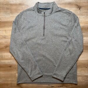 Rhone Commuter Quarter Zip Pullover Mens Large Tan Heathered Golf Performance